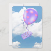 Feestballon in de lucht kaart (Voorkant)
