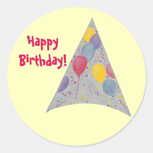 Feestballon Pet Happy Birthday Stickers (Voorkant)