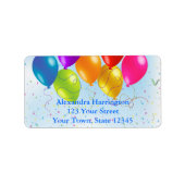 Feestballonnen, Confetti Etiket (Voorkant)