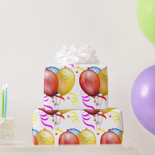 Feestballonnen en slingers cadeaupapier (Feestgeschenken)