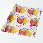 Feestballonnen en slingers cadeaupapier (Uitgerold)