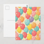 Feestballonnen in verschillende kleuren briefkaart (Voorkant / Achterkant)