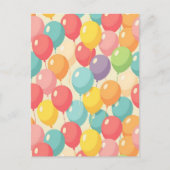 Feestballonnen in verschillende kleuren briefkaart (Voorkant)