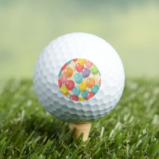 Feestballonnen in verschillende kleuren golfballen