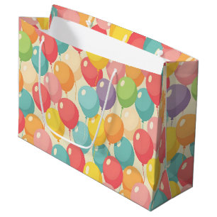 Feestballonnen in verschillende kleuren groot cadeauzakje