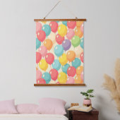 Feestballonnen in verschillende kleuren hangend wandkleed (Slaapkamer)