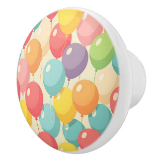 Feestballonnen in verschillende kleuren keramische knop