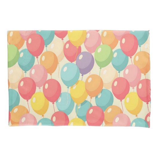 Feestballonnen in verschillende kleuren kussensloop (Voorkant)