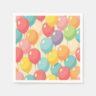 Feestballonnen in verschillende kleuren servet