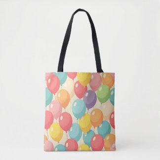 Feestballonnen in verschillende kleuren tote bag