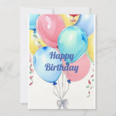 Feestballonnen Kaart (Voorkant)