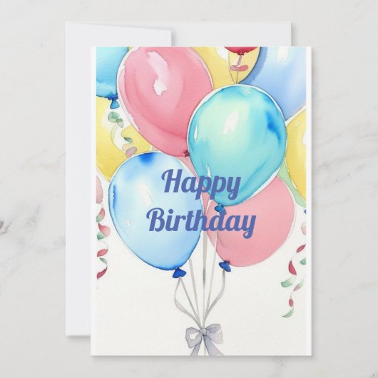 Feestballonnen Kaart (Voorkant)