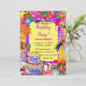 Feestballonnen Kleurrijke Gelukkige Verjaardag Kaart (Staand voorkant)