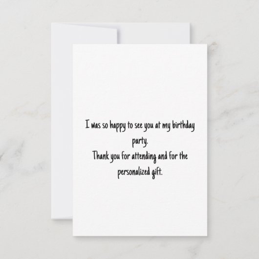 Feestballonnen Knuffel Cavia Gele Banner Bedankkaart (Achterkant)