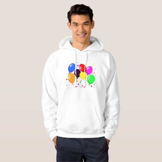 Feestballonnen Mannen Hoodie (Voorkant volledig)