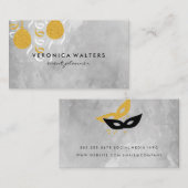 Feestballonnen / maskers visitekaartje (Voorkant / Achterkant)