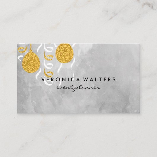 Feestballonnen / maskers visitekaartje (Voorkant)