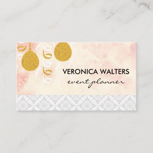 Feestballonnen / Maskers voor een Maskerade / Dama Visitekaartje (Voorkant)