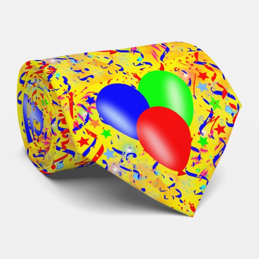 Feestballonnen op verjaardag thema achtergrond stropdas (Opgerold)