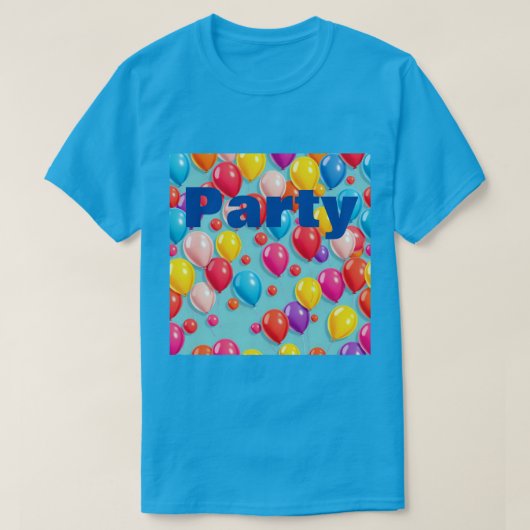 Feestballonnen Party T-shirt (Design voorkant)