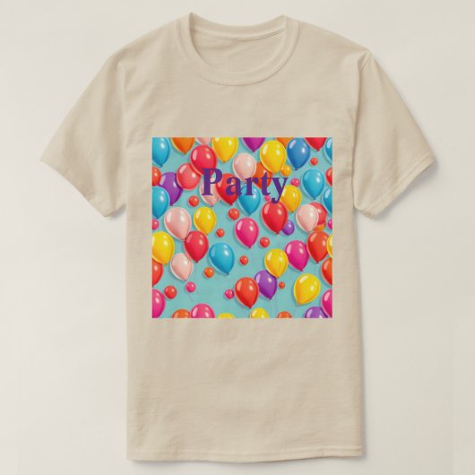 Feestballonnen Sand Party T-shirt (Design voorkant)