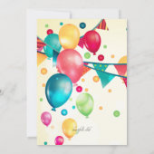 Feestballonnen Uitnodiging (Achterkant)