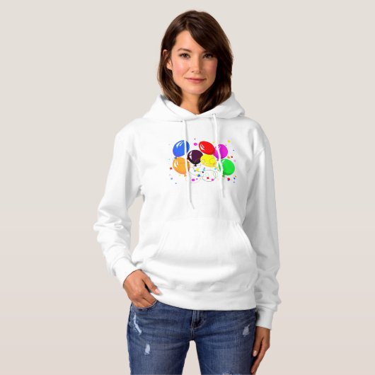 Feestballonnen Vrouwen Hoodie (Voorkant volledig)