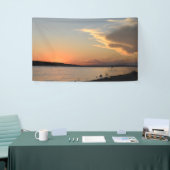 Feestbanner met zonsondergang ontwerp (deel van co spandoek (Beurs)