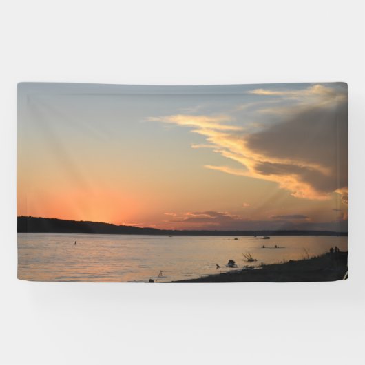 Feestbanner met zonsondergang ontwerp (deel van co spandoek (Horizontaal)