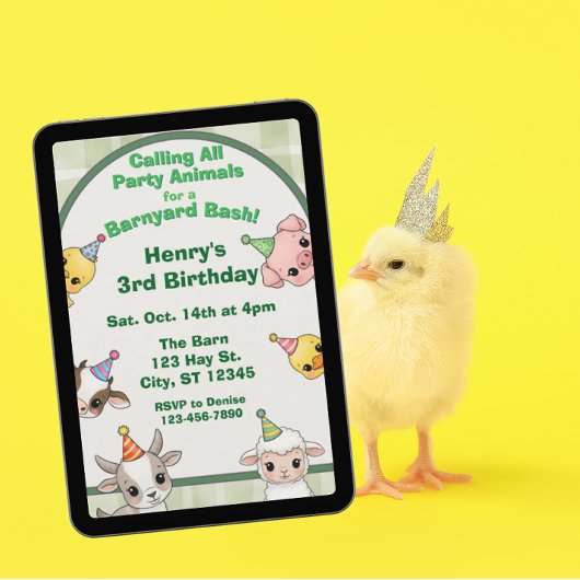 Feestbeest Boerderij Feest Verjaardag Kaart