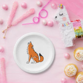 Feestbeest! Cool Red WOLF - Bedreigd dier- Papieren Bordje (Feest)
