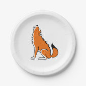 Feestbeest! Cool Red WOLF - Bedreigd dier- Papieren Bordje (Voorkant)