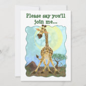 Feestbeest Giraffe Kaart (Voorkant)