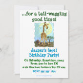 Feestbeest Giraffe Kaart (Achterkant)