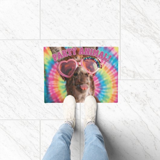 Feestbeest - Grappige Ezel met Zonnebril Deurmat (Binnen)