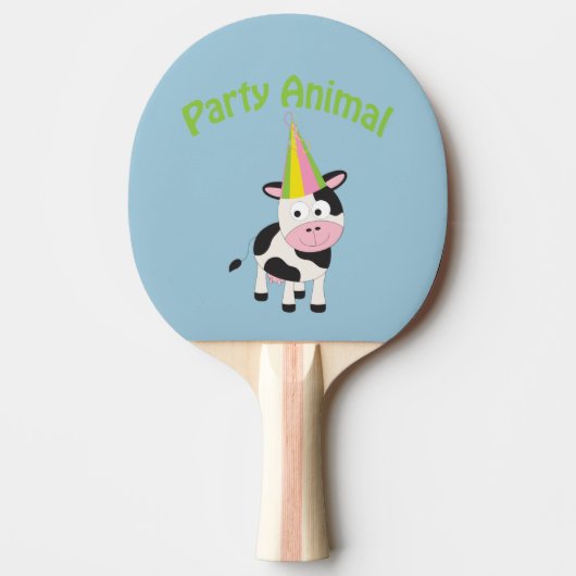 Feestbeest! Koe Tafeltennisbatje (Voorkant)