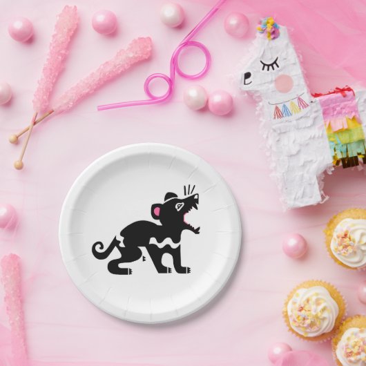 Feestbeest! -Tasmaanse DEVIl - Bedreigd dier Papieren Bordje (Feest)