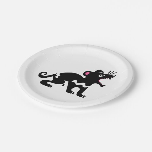 Feestbeest! -Tasmaanse DEVIl - Bedreigd dier Papieren Bordje (Gekanteld)