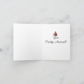 Feestbeest Vouwbare Wenskaart Kaart (Binnen)