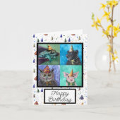 Feestbeest Vouwbare Wenskaart Kaart (Gele Bloem)