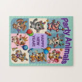 Feestbeesten "Gelukkig Nieuwjaar" Legpuzzel (Horizontaal)