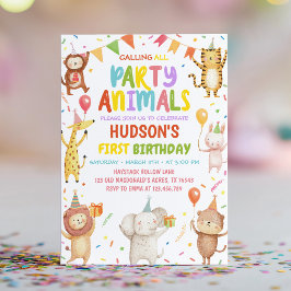 Feestbeesten gezocht Verjaardagsuitnodiging Kaart