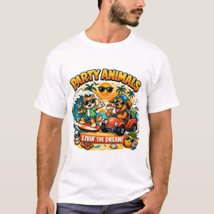 Feestbeesten Grappig Cartoon T-Shirt