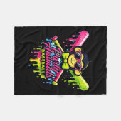 Feestbeesten honkbal grappige aap fleece deken (Voorkant (Horizontaal))