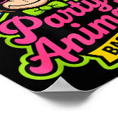 Feestbeesten honkbal grappige aap levendige slime poster (Hoek)