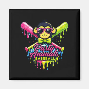 Feestbeesten honkbal grappige aap tank top  magneet