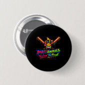 Feestbeesten honkbal jersey  ronde button 5,7 cm (Voorkant /achterkant)