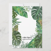 Feestbeesten Safari Verjaardag of Bruiloft Uitnodi Kaart (Achterkant)