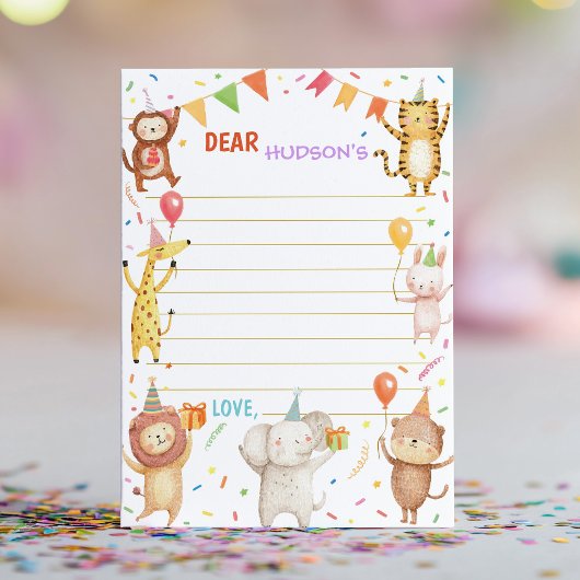 Feestbeesten Tijdcapsule Notitie Berichtkaart Bedankkaart