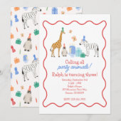 Feestbeesten Uitnodiging (Voorkant / Achterkant)